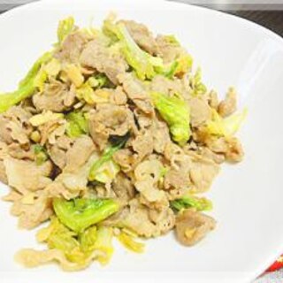 包丁いらず！豚肉とキャベツのにんにく醤油炒め